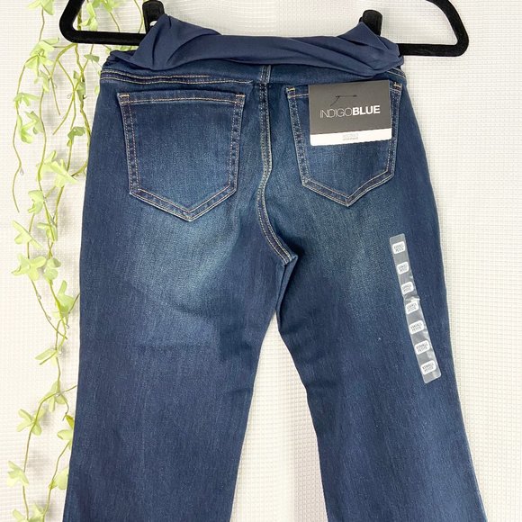 Motherhood Maternity Indigo Blue Boot Cut Petite Extra Small - Picture 8 of 13